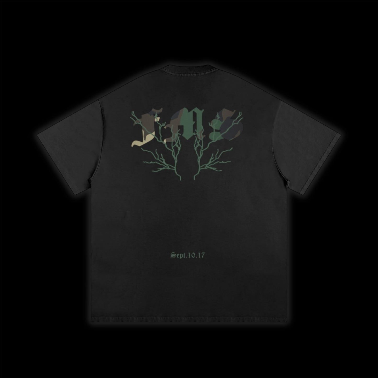 BONELESS SKELETON CAMO LOOSE TEE ~ BLACK ~