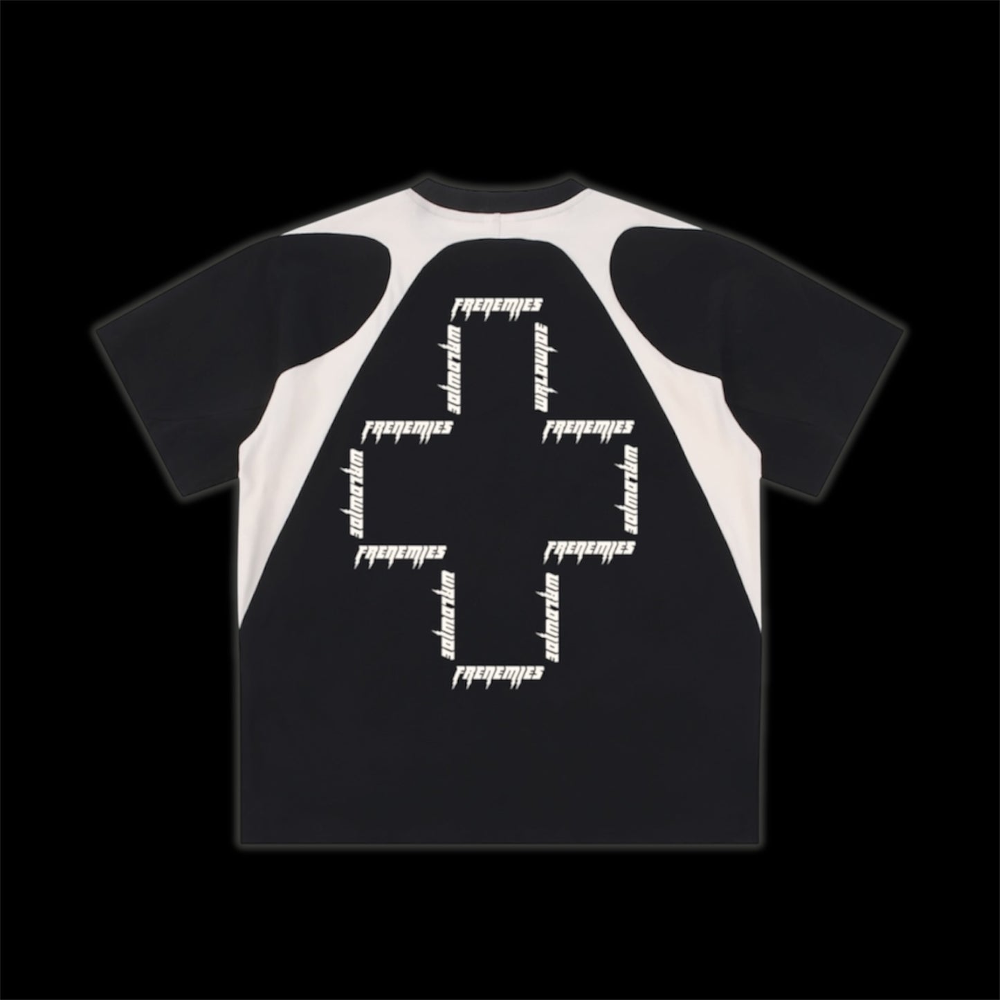 FMS CONTRAST PANEL TEE ~ BLACK & WHITE ~