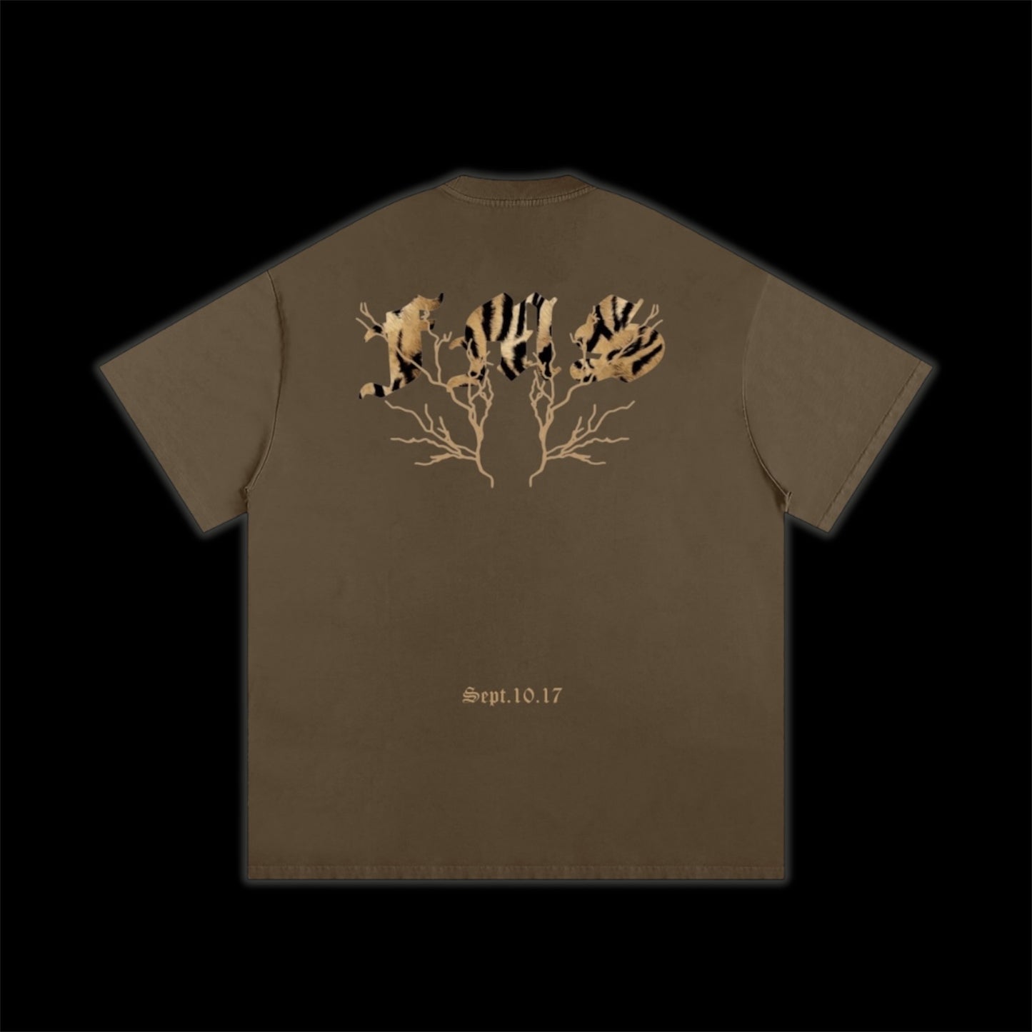 WILDCAT LEOPARD TEE ~ COCOA~