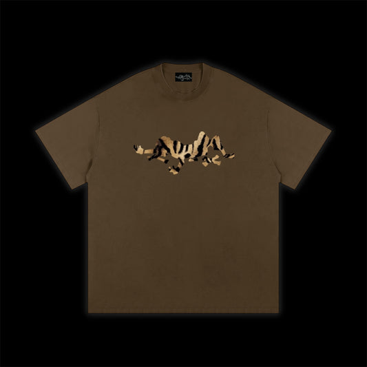 WILDCAT LEOPARD TEE ~ COCOA~
