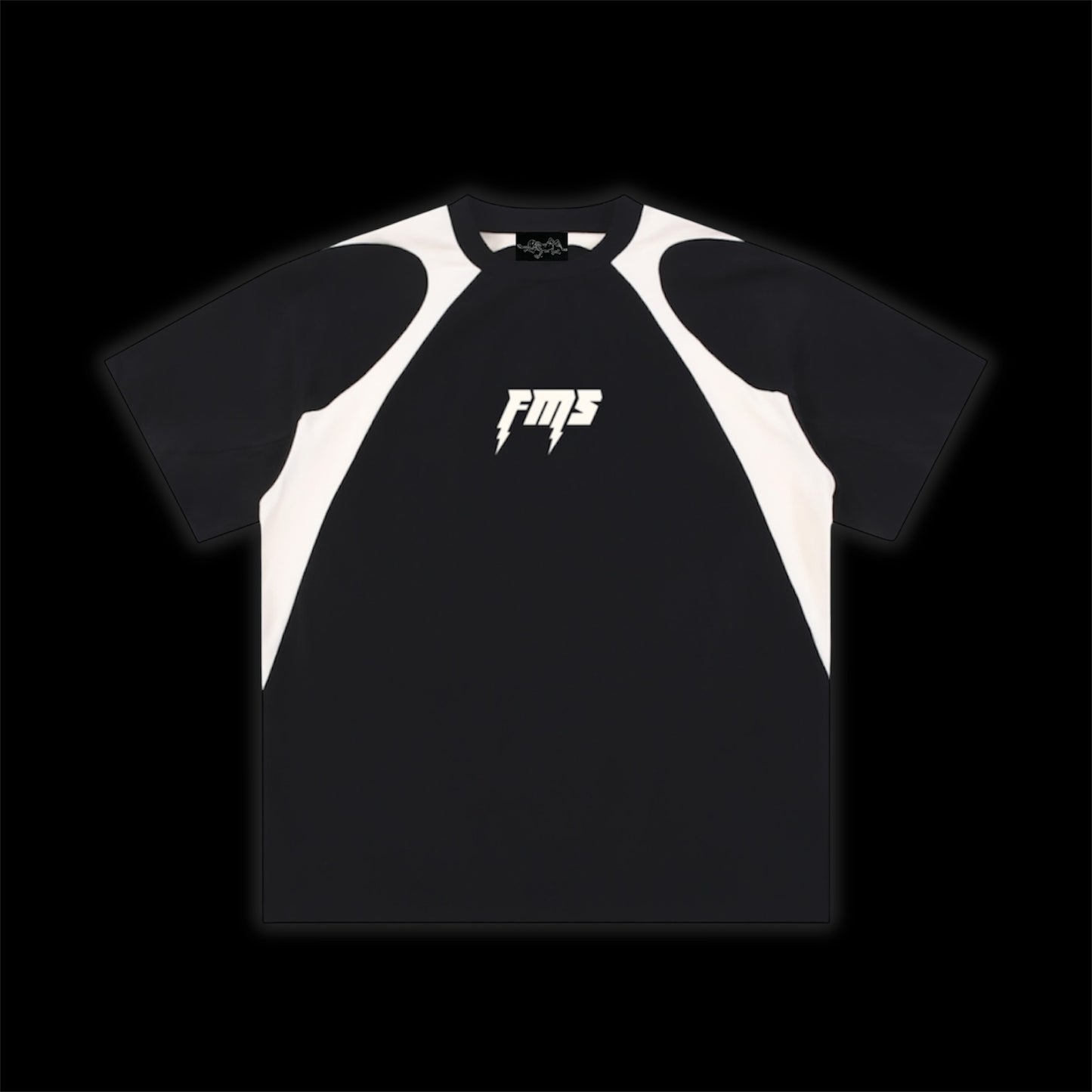 FMS CONTRAST PANEL TEE ~ BLACK & WHITE ~