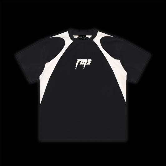 FMS CONTRAST PANEL TEE ~ BLACK & WHITE ~