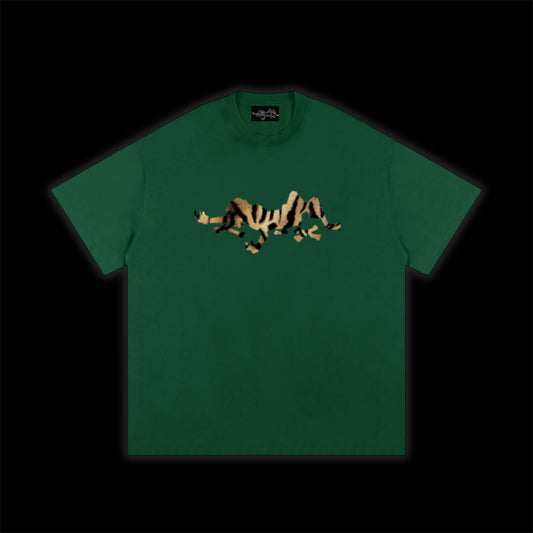 WILDCAT LEOPARD TEE ~HUNTER GREEN~