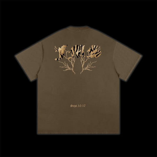 WILDCAT LEOPARD TEE ~ COCOA~