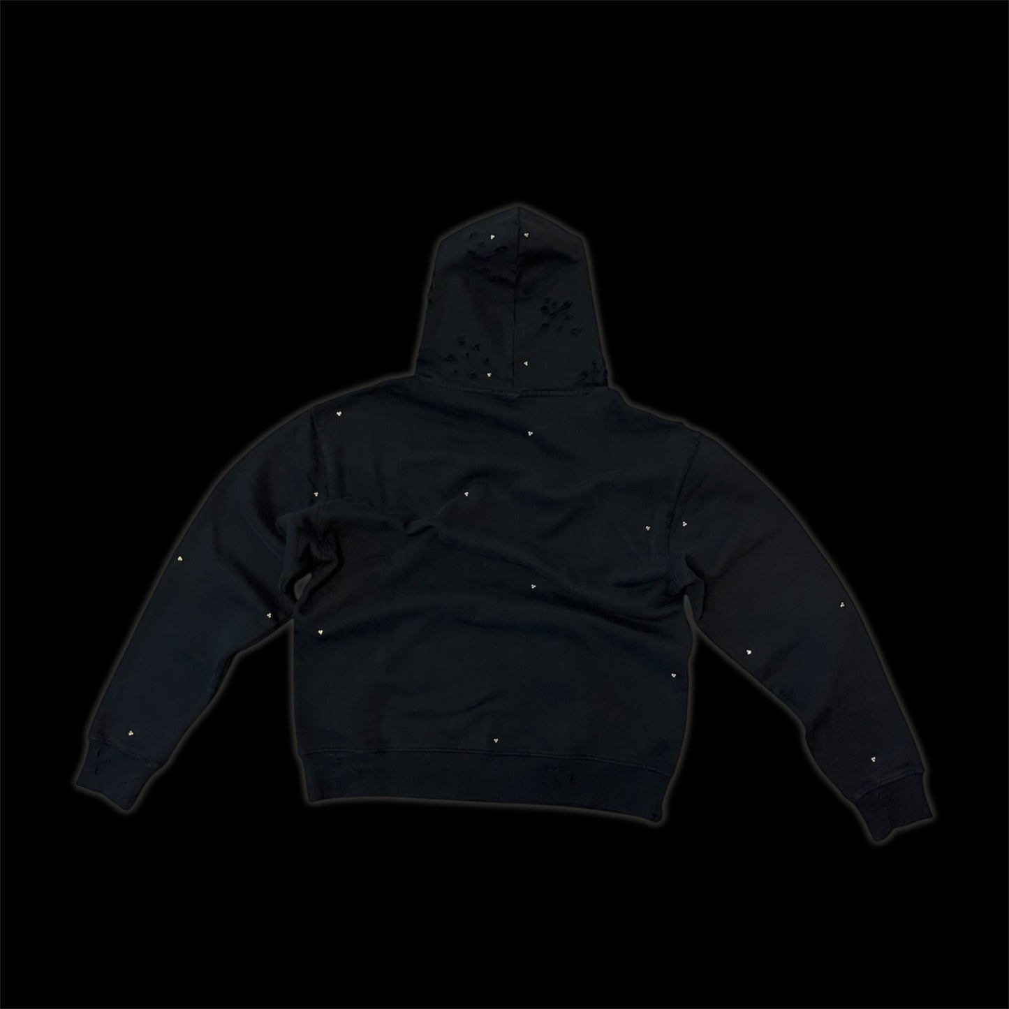 FMS CAMO SWAROVSKI  RHINESTONE DISTRESSED SWEATSUIT ~ BLACK ~